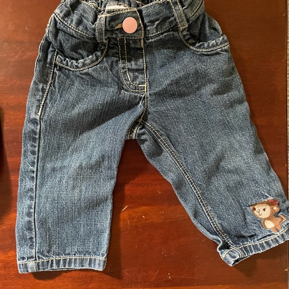 Jamboree girls 6 to 12 months jeans and Old Navy 6 to 12 months pink tap - Picture 7 of 11